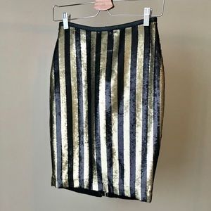 Sassy Black and Gold Sequins Skirt